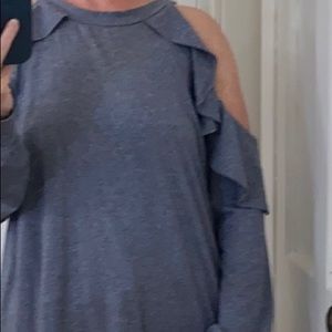 Cold Shoulder Ruffle Blouse